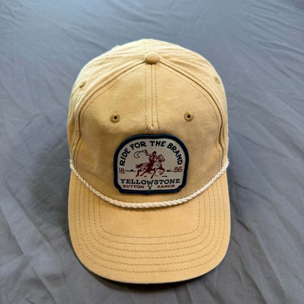 Yellowstone Dutton Ranch 1886 Ride For The Brand Tan Rope Hat